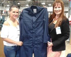 Brenda Liz Ginés en manufacturera de uniformes militares en Camuy, PR, SNC Technical Services