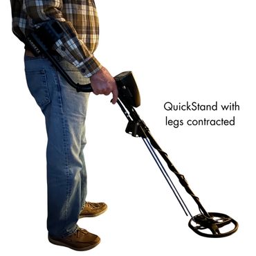 Metal Detector QuickStand with legs contracted.