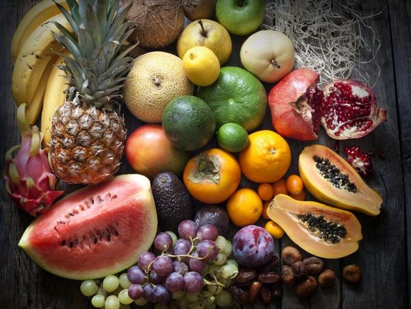 Close-up shot of exotic fruits