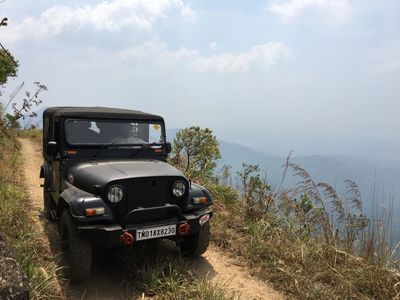 Thrilling 4x4 off-road jeep ride to reach Mountain Villa, set in the remote Vagamon hills