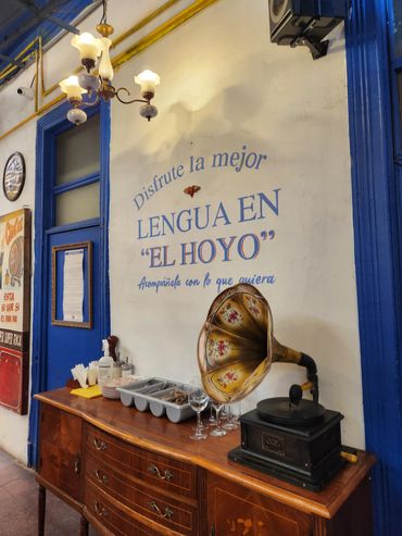 "Enjoy the best tongue in the hole."