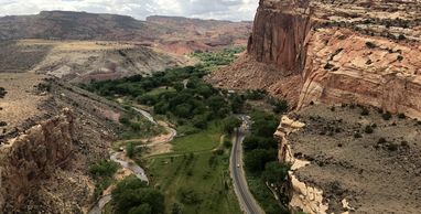 Capitol Reef NP is a hidden treasure, with cliffs, canyons, domes, and bridges in the Waterpocket...