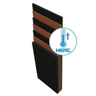 Banda para elevadores de cangilones anti calorica grado T en goma negra - cinta elevación caucho