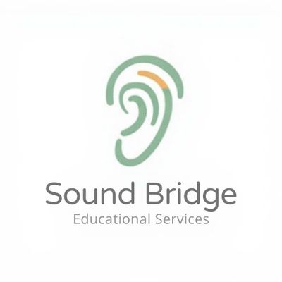 Logo of Sound Bridge Educational Services with an ear design.