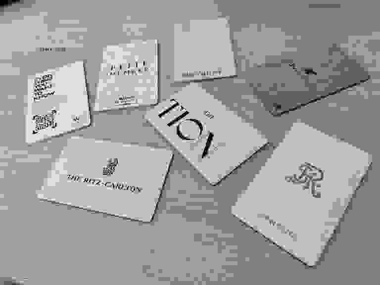 sustainable eco friendly wooden hotel key cards . NFC RFID key cards .