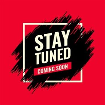 Bold "Stay Tuned" text with "Coming Soon" on a red and black background.