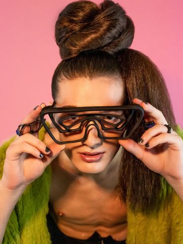 Lada Legina 3D Printed Glasses | Hair by Kisha Cheree
