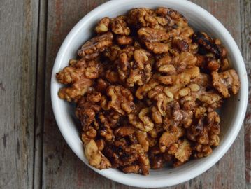 Enjoy a 12 fluid ounces of our spicy walnuts. 
we use it in our salads... 
what will you use it for?