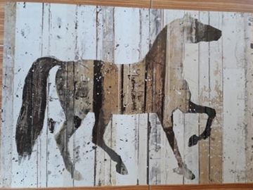 Wooden Effect Horse Print On Demand