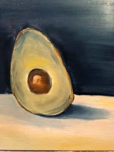 Oil Painting by Hooey Wilks
Avocado in Motion
12x16