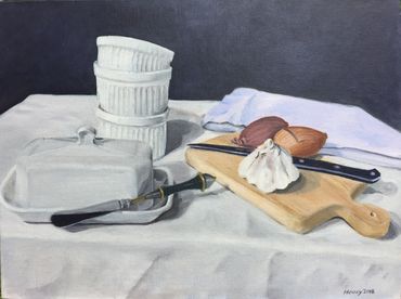 Oil Painting by Hooey Wilks
"Preparations"
16 x 20