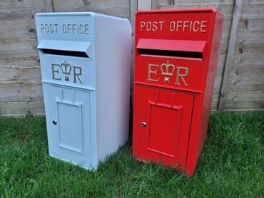 Traditional Red or White Post Box's available for hire