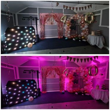 Pink room uplighting