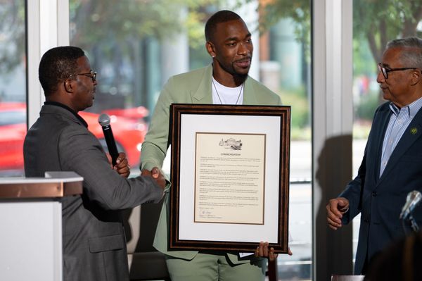 Jay presented with Proclamation by Delegate Hayes and Representative Scott for his philanthropic eff