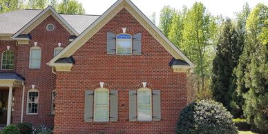 Cedar board and batten shutters