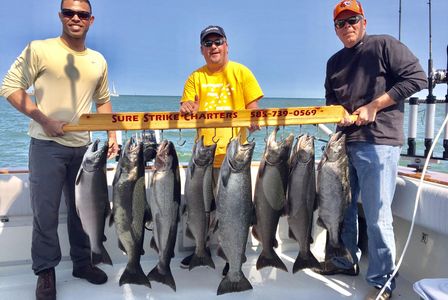 Charter fishing Salmon and Trout on Lake Ontario