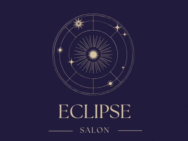 A navy blue background with a beige circle with star constellation images.