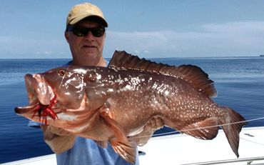 Red Grouper caught with a Barefoot Crab Decoy Jig