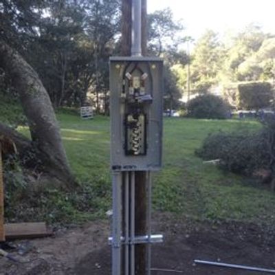 Power pole mounted electric panel