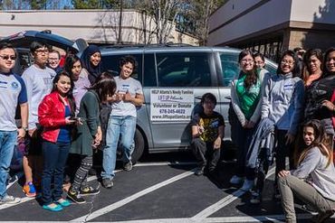 Volunteers on 1st Saturday Help the Homeless Event