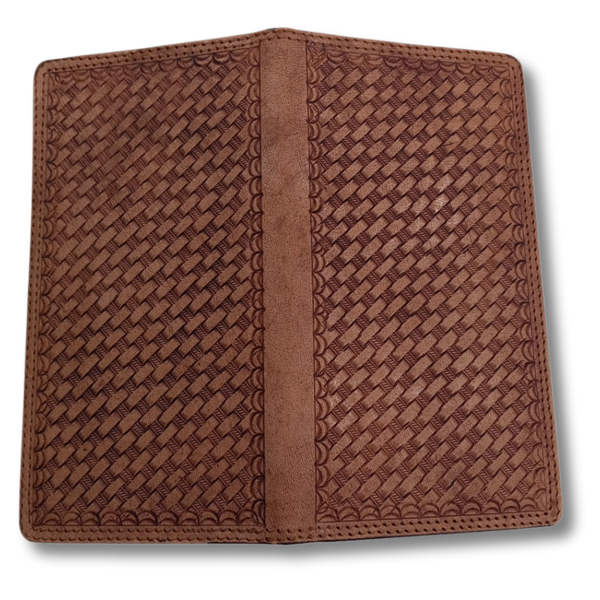 Discover western style with this intricately hand-tooled leather wallet from Western Craft