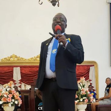 JJ inspires his audience in Georgetown, Guyana.