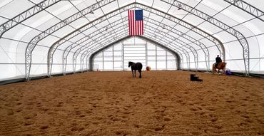 Indoor horse riding arena, clearspan arena, horses, equestrian, horse training, ranch, western