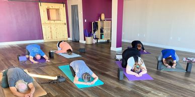 Students practicing Gentle Yoga.