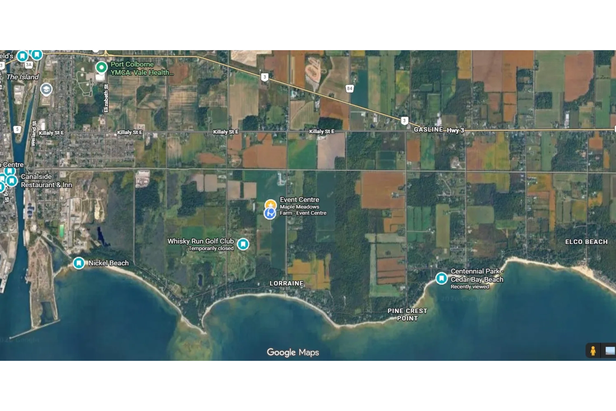 Our farm location on a Google map