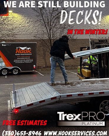 We are building decks in the winter