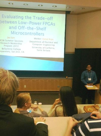 Jay Iyer - Presentation on Low-Power FPGAs and Off-the-Shelf Microcontrollers at UC Santa Barbara
