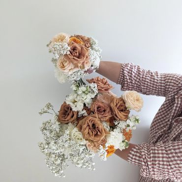 modern bouquets bridal and bridesmaid