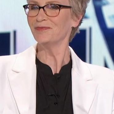Jane Lynch from glee and the weakest link here And Makeup done by Alicia Rodriguez for TV spot.