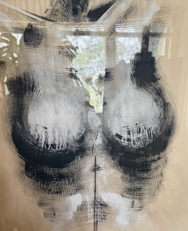 "Figure Study 1221," 2021
Acrylic and charcoal on newsprint
SOLD