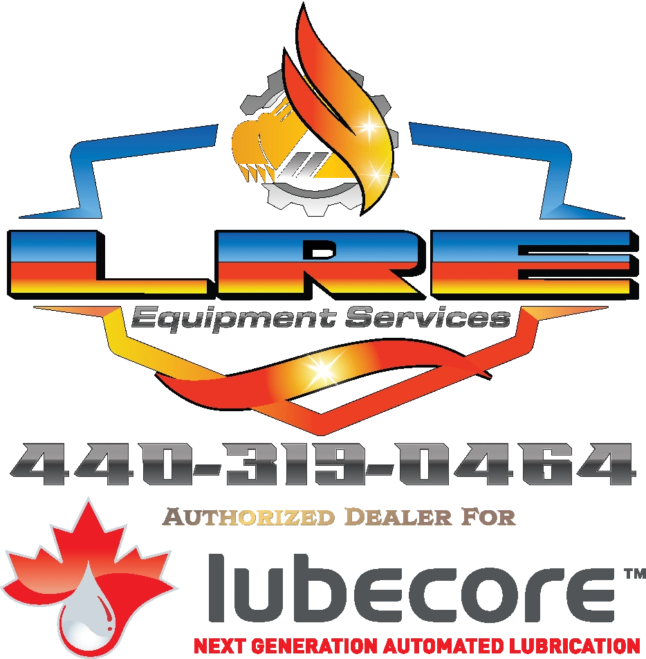 LRE Equipment Services Logo with Lubecore Logo