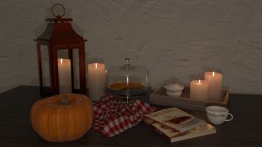 Fall Still Life, 3D Modeling & Shading (Maya, Arnold)
