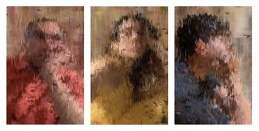 Painterly Photo Filter, Triptych (Coded in Processing)