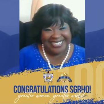 Congratulations Sigma Gamma Rho on our Centennial Year!
I am excited with anticipation of seeing my 