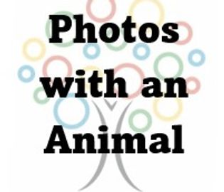 Placeholder image with text 'Photos with an Animal' and colorful circles.
