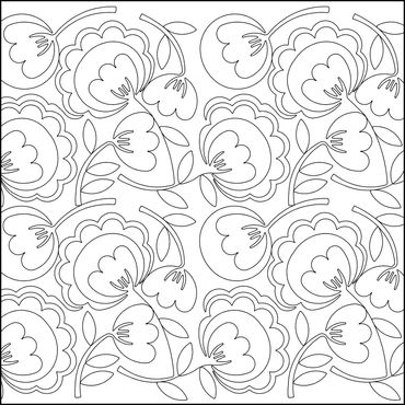 Cabbage Rose pantograph for longarm quilting