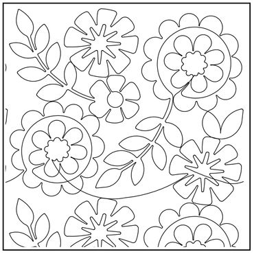 Zinnia B2B Pantograph © 2025 Anne Bright Designs