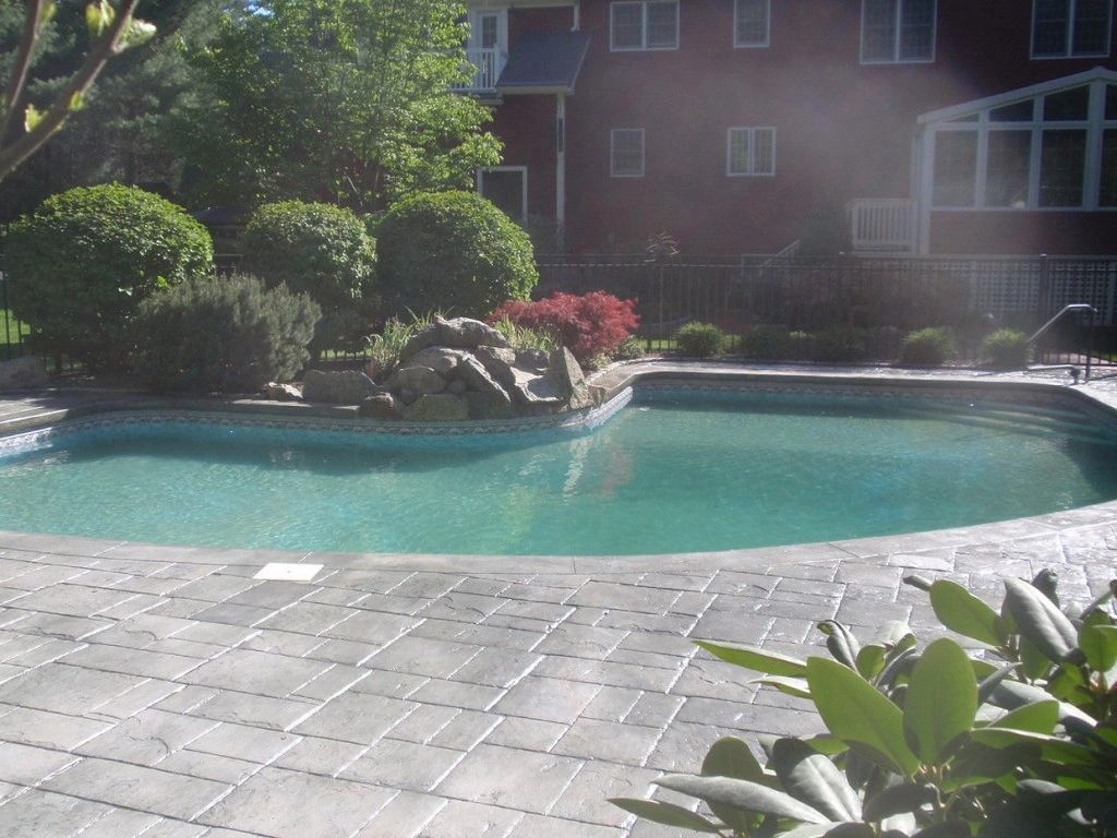 Stamped Concrete Pool Patio Sealing Hanover, MA