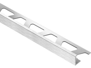 Metal tile edge trim strip.
