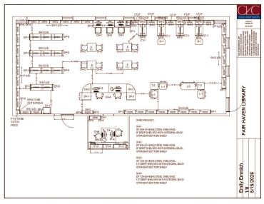 Floor plan of Fair Haven Library.