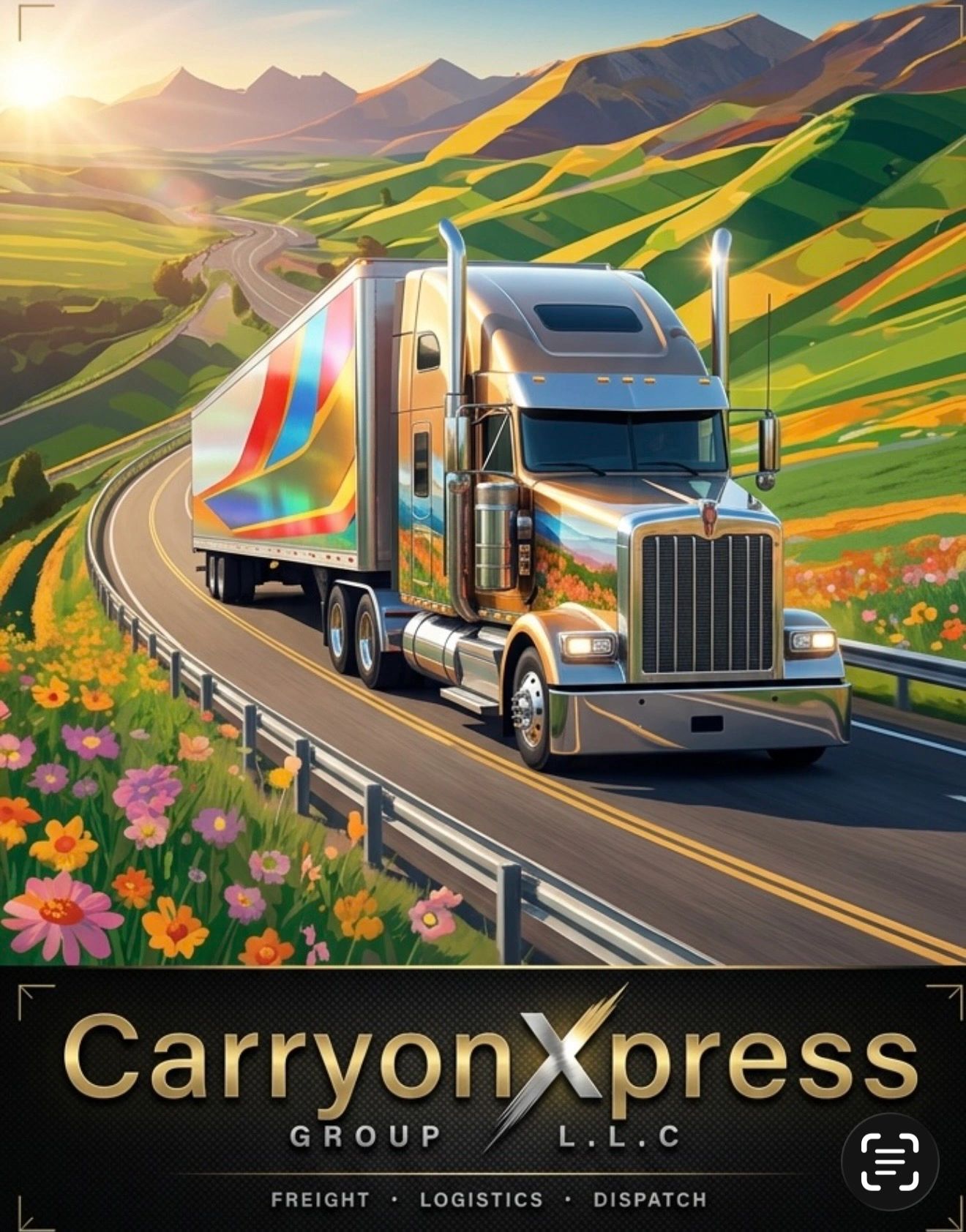 A group of semi trucks