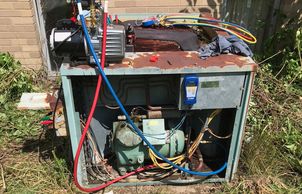 A split a/c system from the 80's we repaired.