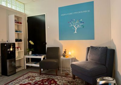 Comfortable waiting room for ADHD therapy at Krippa Family Psychological & Wellness Services