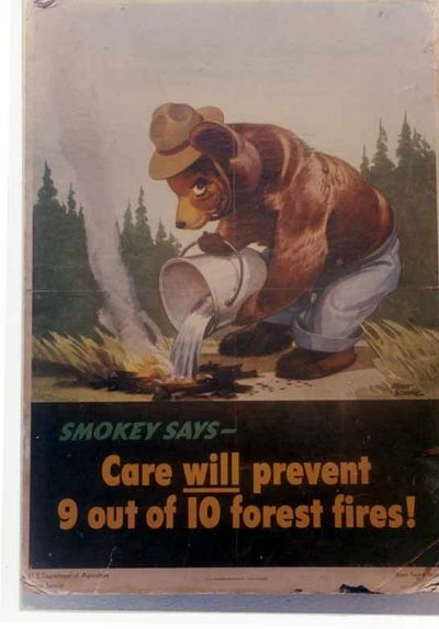 The first Smokey the Bear Poster