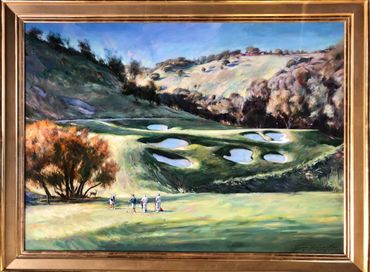 Golf landscape painting by Glenn Harrington 