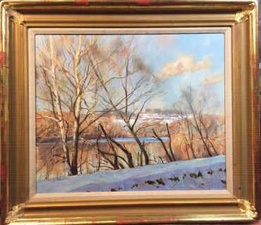 Winter painting by Glenn Harrington 
